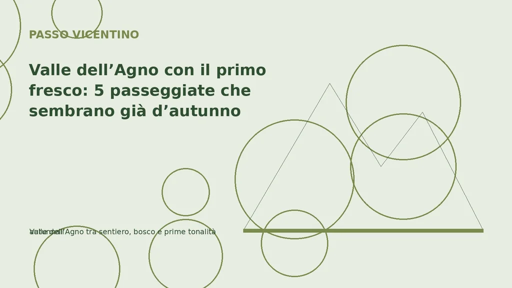 Valle dell’Agno tra sentiero, bosco e prime tonalità autunnali