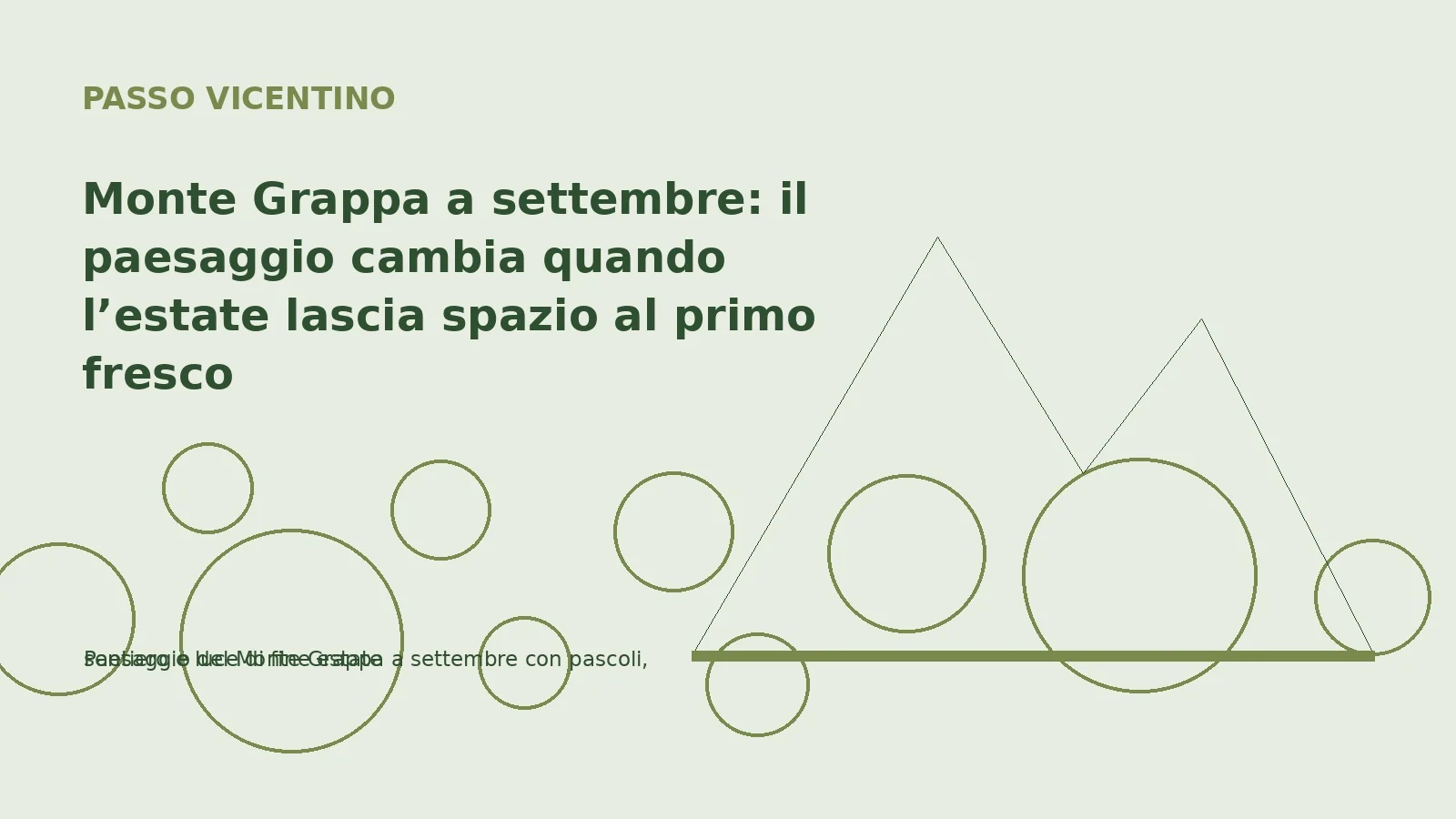 Monte Grappa a settembre: il paesaggio cambia quando l’estate lascia spazio al primo fresco